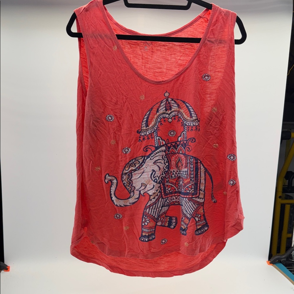 Indigo‎ Coral Elephant Print Tank Top